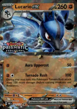 Lucario ex (Prismatic Evolutions Stamp) Double Rare Cards & Products 051/131 NM - Image 1