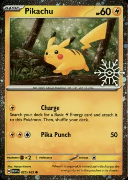 Pikachu - (Holiday Calendar) Common Miscellaneous Cards & Products 025/165 NM - Image 1