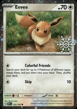 Eevee (Holiday Calendar) Holo Common Miscellaneous Cards & Products 133/165 NM - Image 1