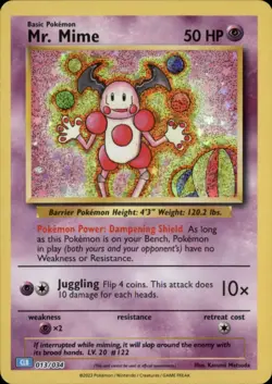 Mr. Mime Holo Classic Collection Trading Card Game Classic 013/034 NM - Image 1
