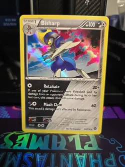 Bisharp 64/114 Holo Rare XY - Steam Siege Pokemon Card Shiny Bisharp Dual Type - Image 1