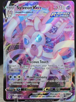 Pokemon Card TCG Sylveon Vmax 075/203 SWSH07: Evolving Skies Holo Ultra Rare NM - Image 5