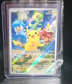 Pokemon Pikachu 027 SVP Black Star Promos Full Art Promo Holo Card - Image 1