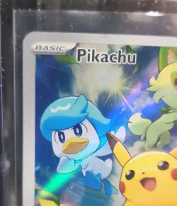 Pokemon Pikachu 027 SVP Black Star Promos Full Art Promo Holo Card - Image 4