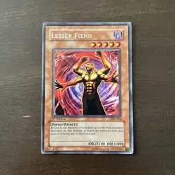 Yugioh Lesser Fiend LOD-003 Legacy of Darkness Rare Card LP/VLP 1st Edition - Image 1