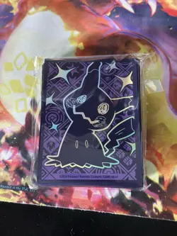 65 Ct Mimikyu Paldean Fates ETB Pokemon Card Sleeves New Sealed - Image 1