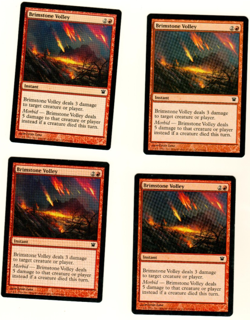Set Of 4 Brimstone Volley Innistrad 132/264 Magic the Gathering MTG Card - Image 1