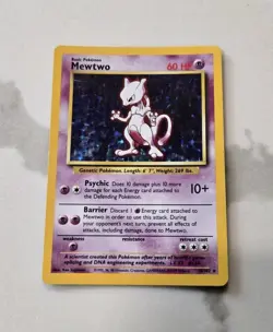 Pokemon TCG Mewtwo Base Set 10/102 Holo 1999-2000 Wizards Base Set Vintage Card - Image 1