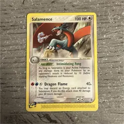Pokemon Salamence 19/97 EX Dragon 100 HP Stage 2 Rare English 2003 Regular Card - Image 1