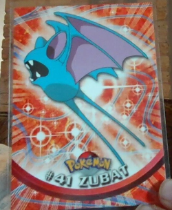 #41 Zubat Topps Black Logo TV Animation Edition Pokemon Card 1999 Nintendo NM - Image 1