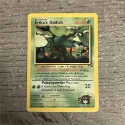 Pokemon Erika's Oddish 047/132 Gym Heroes 40 HP Uncommon English 2000 Card - Image 1
