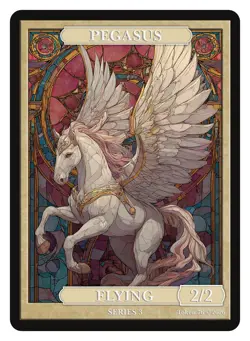 Pegasus Stained Glass Token Givememana Tokens Magic the Gathering - Image 1