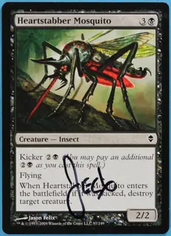 Heartstabber Mosquito Zendikar NM Common Artist Signed CARD (s4209) ABUGames - Image 1