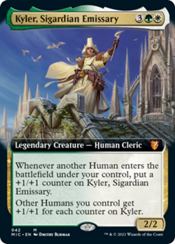 Kyler, Sigardian Emissary (Extended Art) Innistrad: Midnight Hunt Commander NM - Image 1