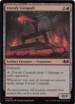 Unruly Catapult FOIL C Wilds of Eldraine 156 MTG - Image 1