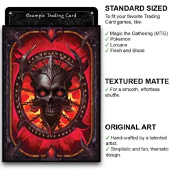 Book of the Dead [Red] - MTG Size - 100 Textured Matte Card Sleeves - Image 2