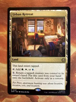MTG Urban Retreat Marvel's Spider-Man Rare Land Near-Mint!! - Image 1