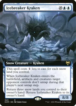 *FOIL Extended Art* Icebreaker Kraken - Kaldheim - Magic: the Gathering - MTG - Image 1