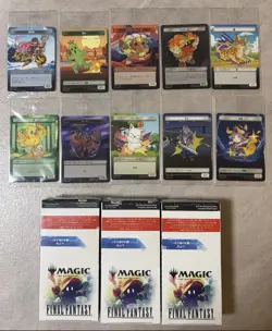 MTG FINAL FANTASY Basic Booster 3BOX & 10 Plastic Tokens JP Exclusive Limited - Image 1