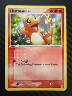 Pokemon TCG Charmander with SWIRL 57/112 FireRed & LeafGreen Reverse Holo LP - Image 1