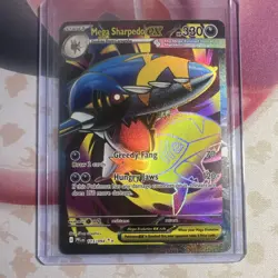 Pokemon Mega Sharpedo EX Ultra Rare Full Art Holo 113/094 330 HP - Image 1