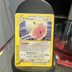 Pokemon Expedition # 7/165 Holo Clefable (E Reader) **not played** - Image 1