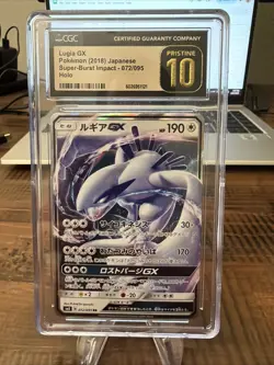 2018 Pokemon JPN Super-Burst Impact Lugia GX #72 Holo RR CGC Prestine 10 - Image 1