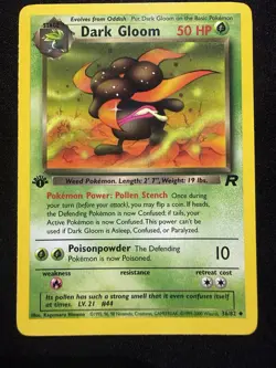 Pokemon TCG Dark Gloom 1st Edition 36/82 Team Rocket WOTC - Image 1