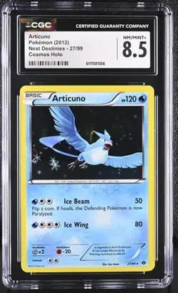 Pokemon Articuno 2012 Next Destinies 27/99 Cosmos Holo CGC 8.5 - Image 1