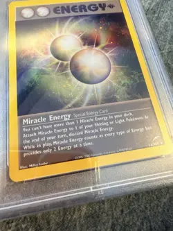 Pokemon 1st Edition HOLO MIRACLE ENERGY 2002 Neo Destiny PSA 9 MINT - Image 4