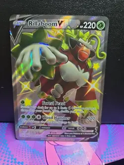 Rillaboom V - SV105/SV122 Shining Fates FULL ART SHINY Pokemon - NM/MINT - Image 1