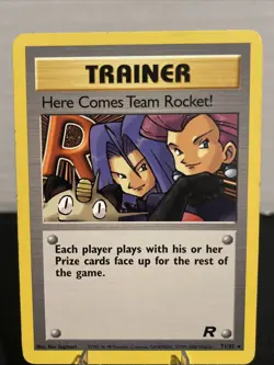 Pokemon TCG Trainer Team Rocket Here Comes Team Rocket! # 71/82 Rare Wizards OTC - Image 1