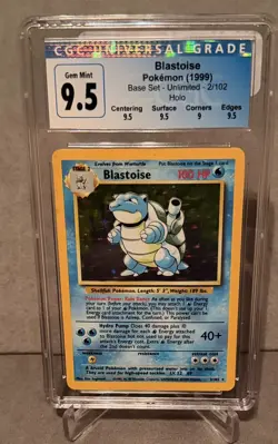 1999 Pokemon Blastoise 2 Base Set CGC Gem Mint 10, 9.5 Blue label 10 in system - Image 1