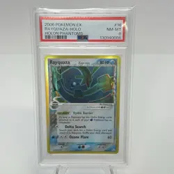 2006 POKEMON EX HOLON PHANTOMS #16 RAYQUAZA-HOLO PSA 8 - Print Line - Image 1