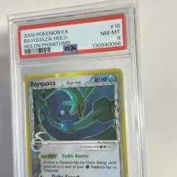 2006 POKEMON EX HOLON PHANTOMS #16 RAYQUAZA-HOLO PSA 8 - Print Line - Image 5