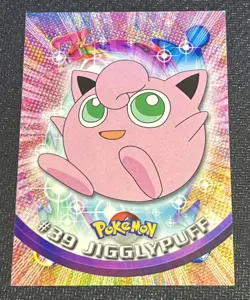 Jigglypuff #39 POKEMON TOPPS -BLUE LOGO - NON-HOLO - Series 1 TV 1999 NM/LP - Image 1