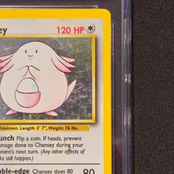 Chansey 3/102 1999 Pokemon Base Set - Unlimited Rare Holo CGC 6.5 - Image 4