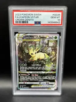 PSA 10 Pokemon Leafeon VSTAR Crown Zenith Galarian Gallery Alt Art GG35/GG70 - Image 1