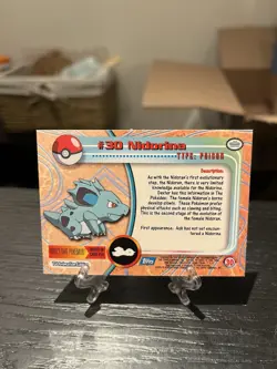 Nidorina #30 1999 Topps Pokemon TV Animation Edition Series 1 Blue Logo 1999 - Image 2