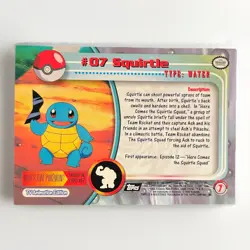[LP] Topps 1999 Squirtle #7 Pokemon TV Animation Edition Series 1 (Black Label) - Image 2
