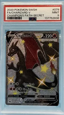 Pokemon TCG CHARIZARD V SWSH PSA 9 Champions Path 🔥🔥 - Image 1
