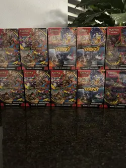 POKEMON TCG BOOSTER BUNDLE X10 MEGA EVOLUTIONS PHANTASMAL FLAMES SURGING SPARKS - Image 1