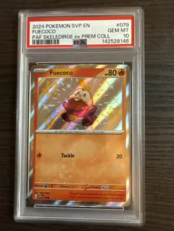 Fuecoco 079 Black Star Promo 2024 Pokemon Paldean Fates PSA 10 Gem Mint - Image 1