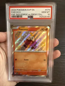 Fuecoco 079 Black Star Promo 2024 Pokemon Paldean Fates PSA 10 Gem Mint - Image 3