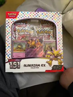 Pokemon TCG Scarlet and Violet - 151 Alakazam ex Collection Box - 4 Packs - Image 1