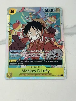 Bandai One Piece CCG Monkey.D.Luffy (PRB-02) OP07-109 SR Foil 500 Years 6000 - Image 1