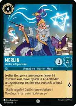 153/204 FR | Merlin, Mentor autoproclame | Disney Lorcana (2023) - Image 1