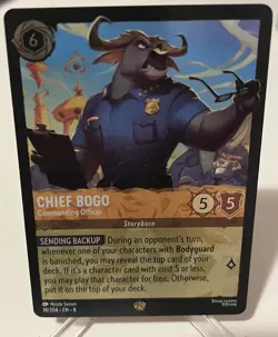 Disney Lorcana Chief Bogo - Commanding Officer - Legendary Rare *Cold Foil* NM - Image 1