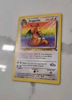 Pokemon TCG 1999 Fossil Dragonite Card 19/62 Non-Holo Rare Condition - Image 2