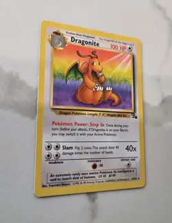 Pokemon TCG 1999 Fossil Dragonite Card 19/62 Non-Holo Rare Condition - Image 3